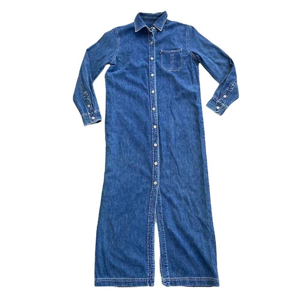 Ralph Lauren Blue Long Sleeve Denim Dress